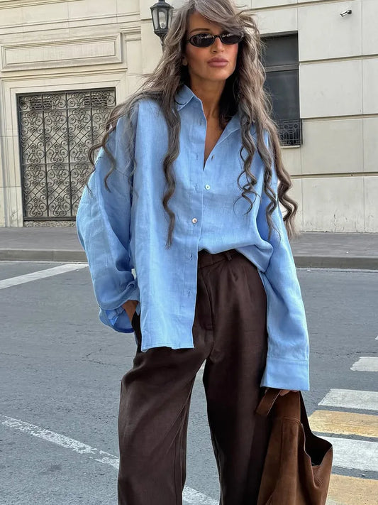 Women’s Spring Cotton Linen Shirt