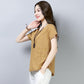 Women's Short Sleeve Linen Cotton Shirts