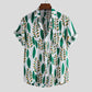 Men's Short Sleeve Button Loose Casual Linen Shirt