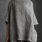 Women's Short Sleeve O-Neck Cotton and Linen Loose Blouses