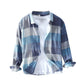 Men's Long-sleeved Turn-down Collar Cotton Linen Shirt