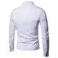 Men's Long Sleeve White Cotton Linen Casual Shirt
