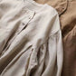 Women's Lantern Sleeve O-Neck Cotton Linen Blouse