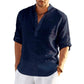 Men's Long Sleeve Cotton Linen Casual Shirt