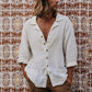 Men's Long Sleeve Vintage Cotton Linen Shirt