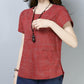 Women's Short Sleeve Linen Cotton Shirts