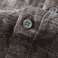 Men's Long Sleeve Pure Linen Shirt - Casual Turn-down Collar