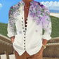 Men's Long Sleeve Button-Up Casual Imitation Linen Shirts
