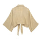 TRAF Women Three Quarter Sleeves  Knotted Linen Shirts
