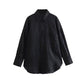 TRAF Women  Long Sleeve Button-up Linen Shirts