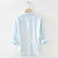 Men Three-quarter Sleeve Square Collar Linen Shirts
