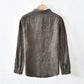 Men's Long Sleeve Pure Linen Shirt - Casual Turn-down Collar