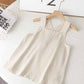 Women's Sleeveless Cross Wide Straps Linen Blouses