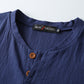 Men Full Sleeve Henry Collar Linen T-shirt