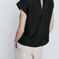 Women's Short Sleeve Button-Up, Cotton Linen Blouses