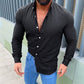 Men's Long Sleeved Linen Cotton Solid Shirt